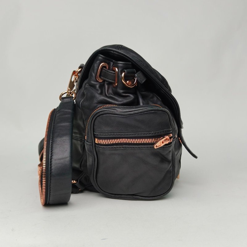 ALEXANDER WANG 黑色羊皮Marti雙肩包三肩帶肩背包-3