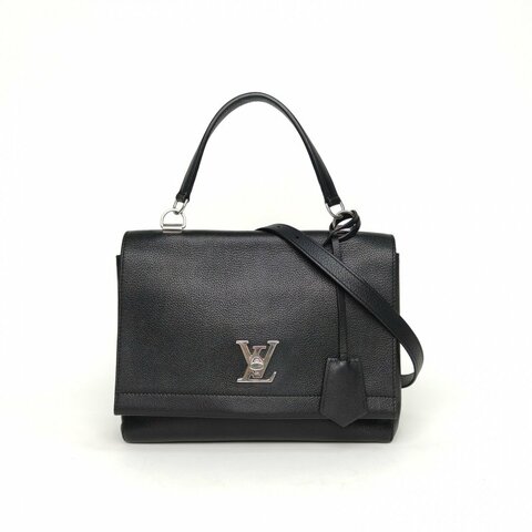 LOUIS VUITTON Lockme手提包28黑色牛皮2015肩背包