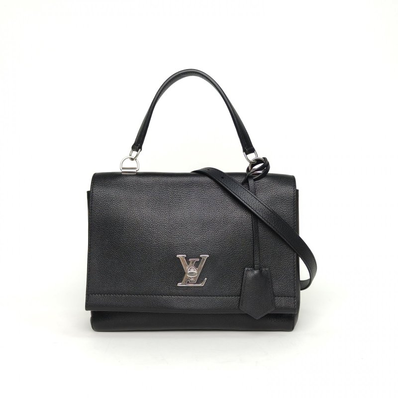 LOUIS VUITTON Lockme手提包28黑色牛皮2015肩背包-0