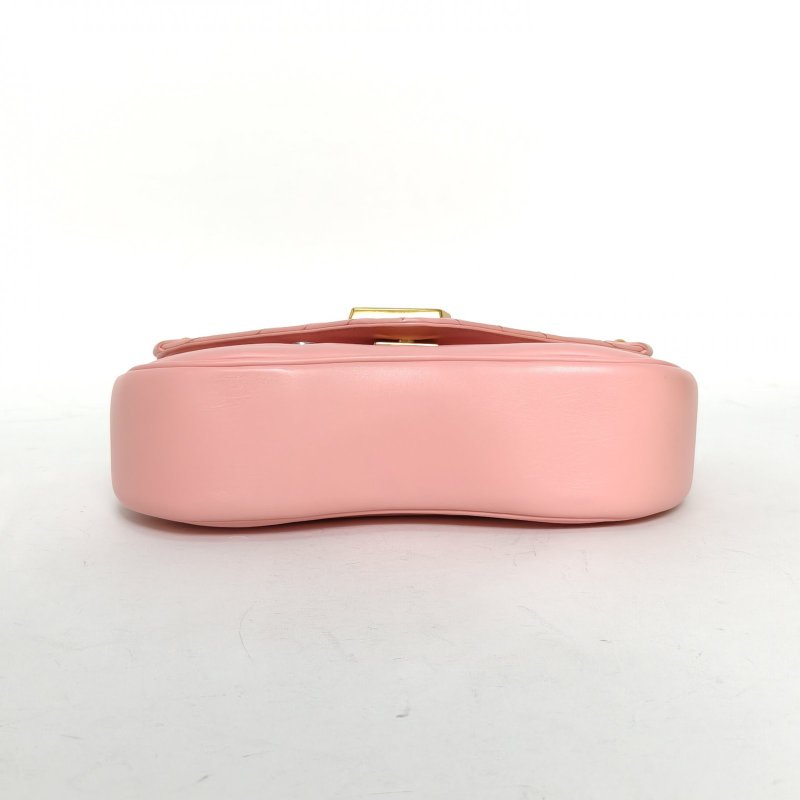 LOUIS VUITTON NewWave蜜臀包中號25粉色牛皮金扣2019肩背包-4