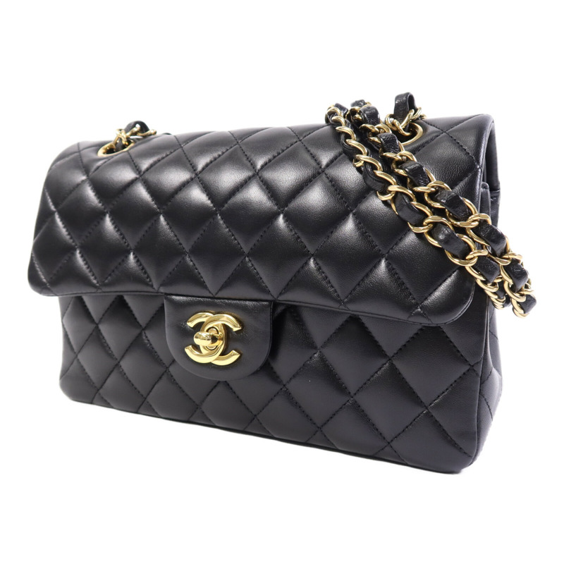 CHANEL 羊皮皮革Classic 23金扣鏈帶肩背袋-1