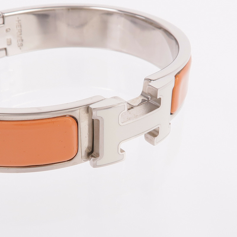 HERMES 金屬/琺瑯Clic H手鐲-4