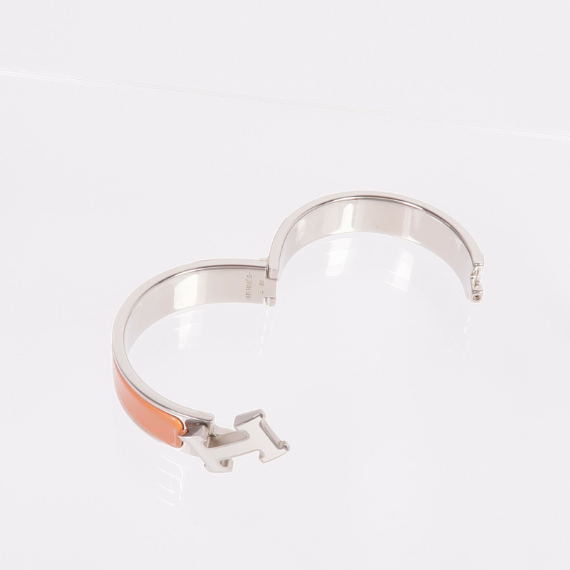 HERMES 金屬/琺瑯Clic H手鐲-6