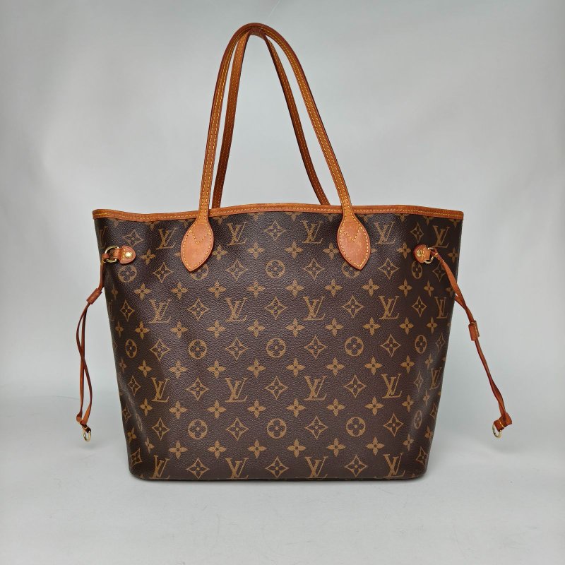 LOUIS VUITTON Neverfull中號31配子袋紅色內裏老花PVC金扣2018肩背包-2