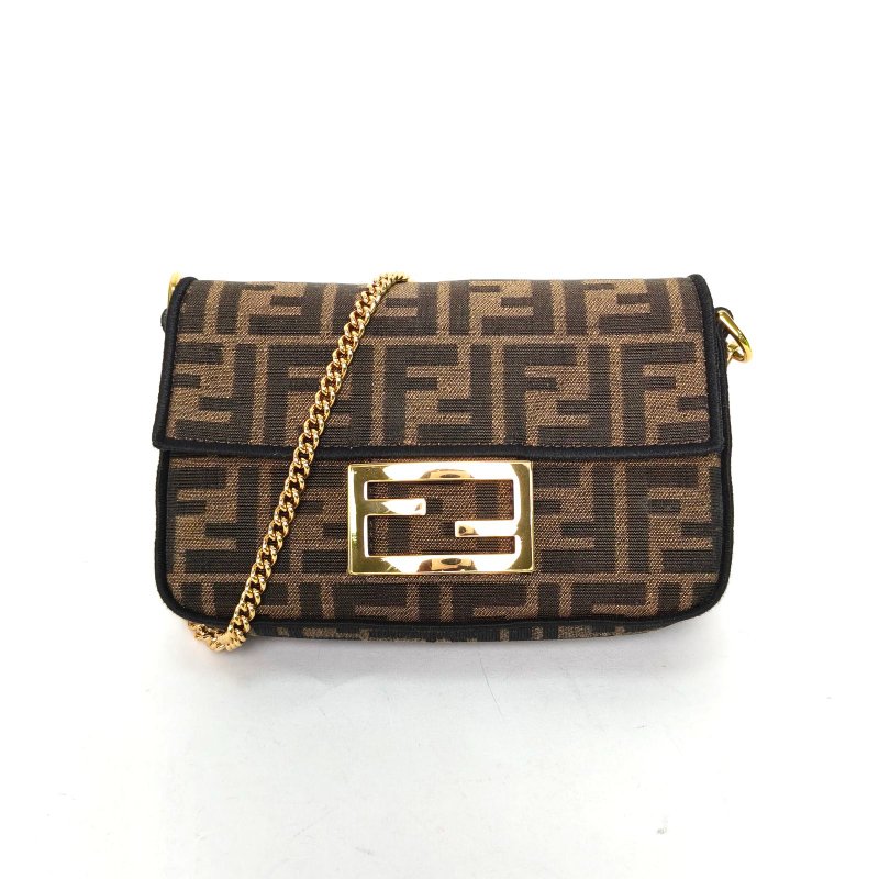 FENDI 老花帆布Baguette法棍包肩背包-0