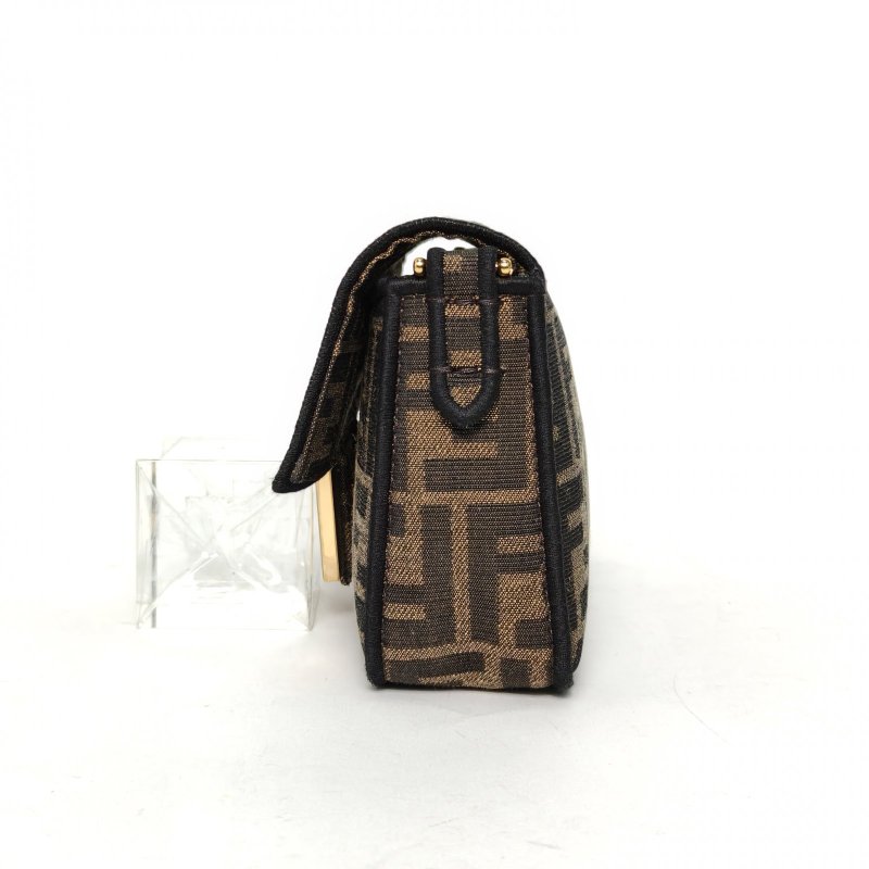 FENDI 老花帆布Baguette法棍包肩背包-3