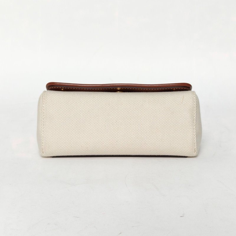 Burberry 棕色牛皮帆布HorseferryHouseLondon印花郵差包18/肩背包-4