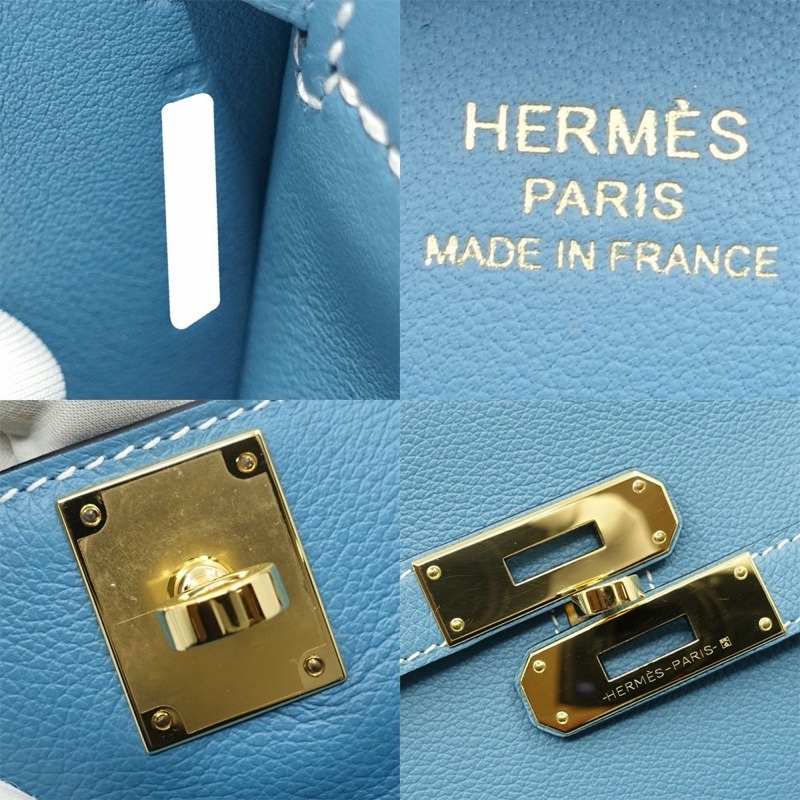 Hermes 愛馬仕 吉普賽 Jpysiere Mini 牛仔藍 Evercolor 金扣-3