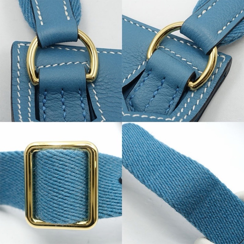 Hermes 愛馬仕 吉普賽 Jpysiere Mini 牛仔藍 Evercolor 金扣-13