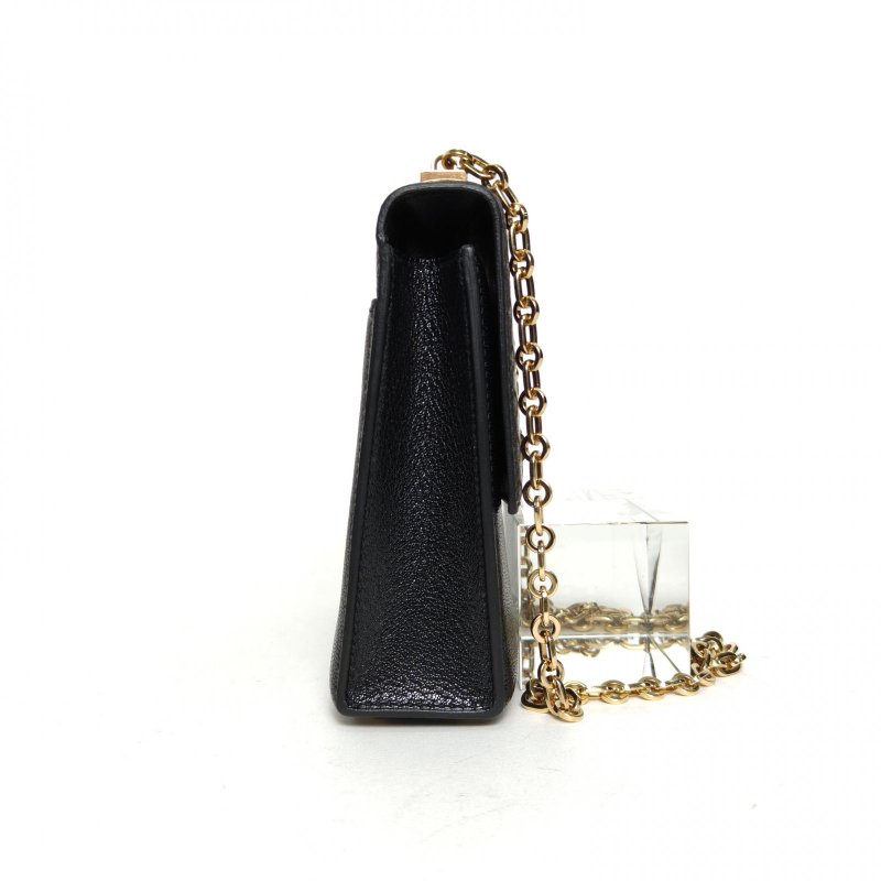 HERMES Verrou手槍包Mini1789黑色Chevre山羊皮C刻金扣肩背包-3