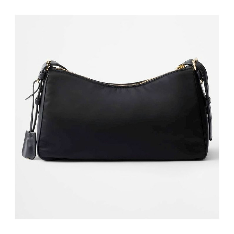 PRADA Emme 大號尼龍與皮革肩背包 1BC232 V ODO 2C8Q F0002-6