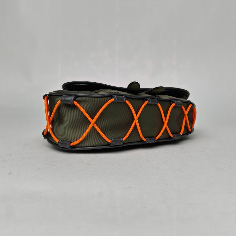 DIOR 拼色牛皮尼龍銀扣2021DIORXSacai聯名saddlesoft馬鞍包小號21/肩背包-4