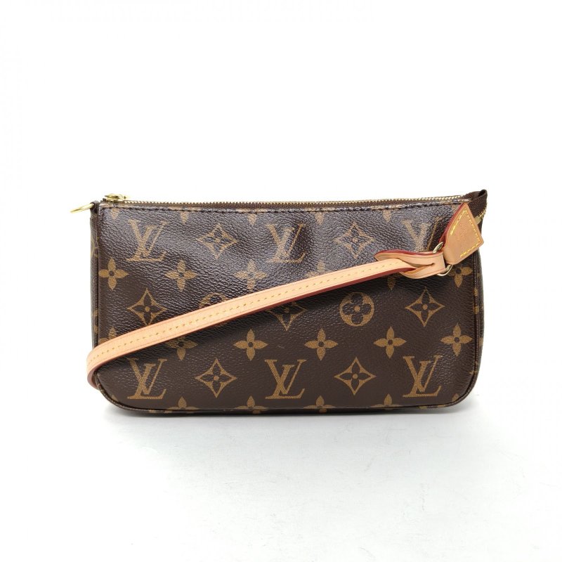 LOUIS VUITTON PochetteAccessoires大麻將包老花PVC金扣晶片肩背包-0