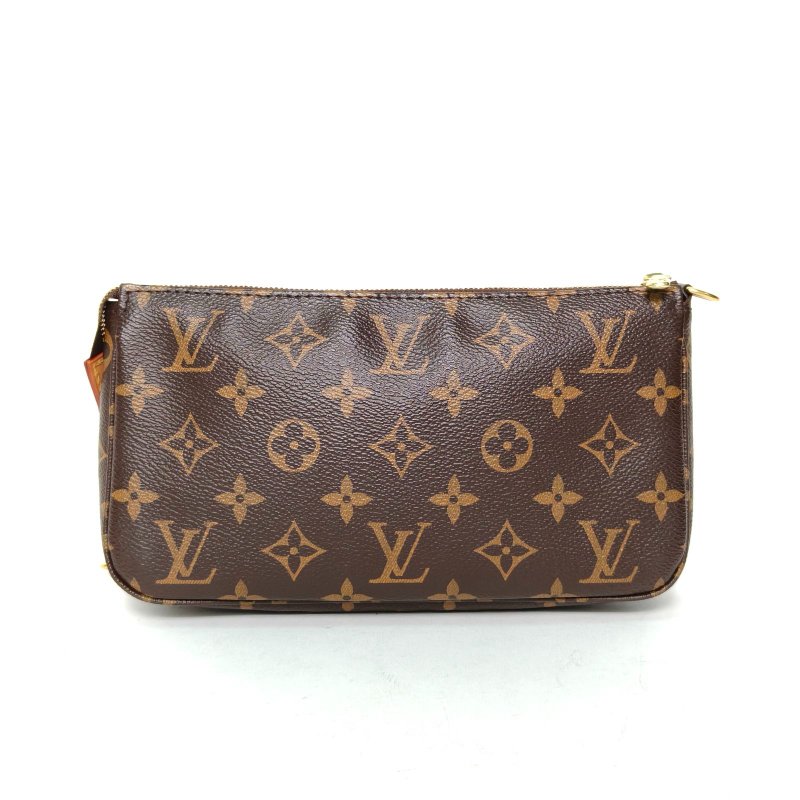 LOUIS VUITTON PochetteAccessoires大麻將包老花PVC金扣晶片肩背包-2