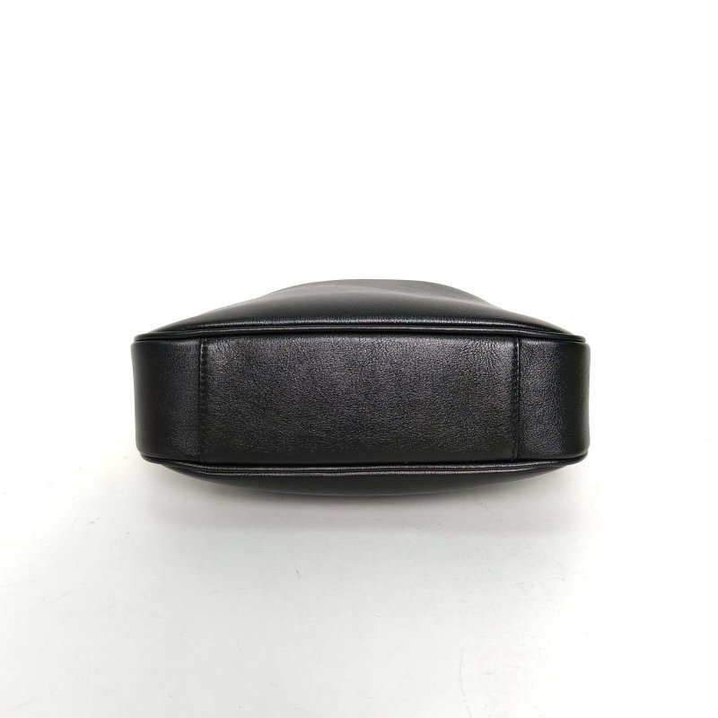 GUCCI 黑色牛皮金扣Diana戴安娜竹節手柄HOBO包23肩背包-4