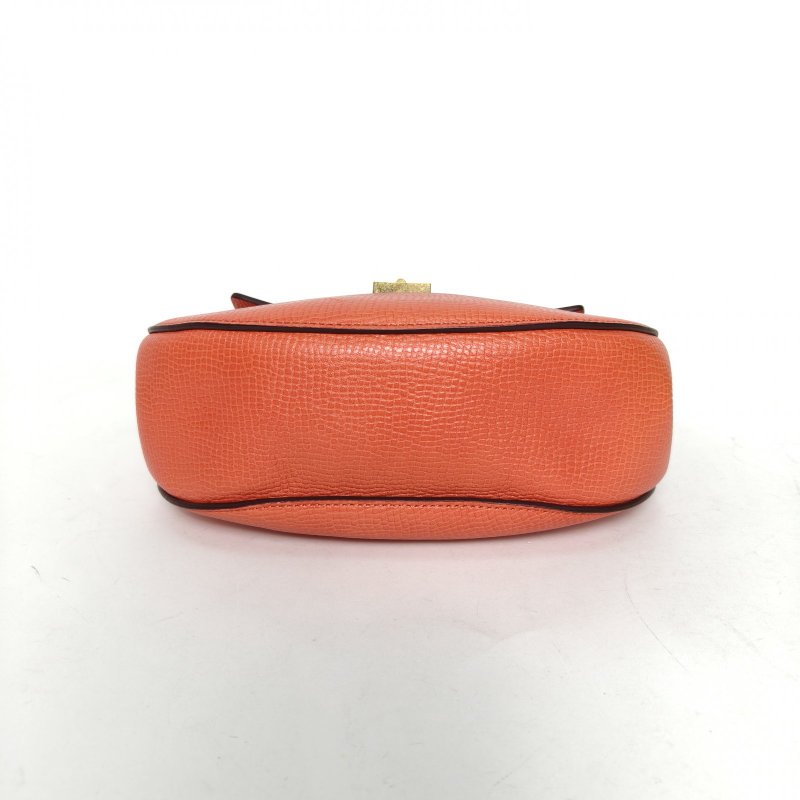 CHLOE Drew小豬包小號橘色牛皮肩背包-4