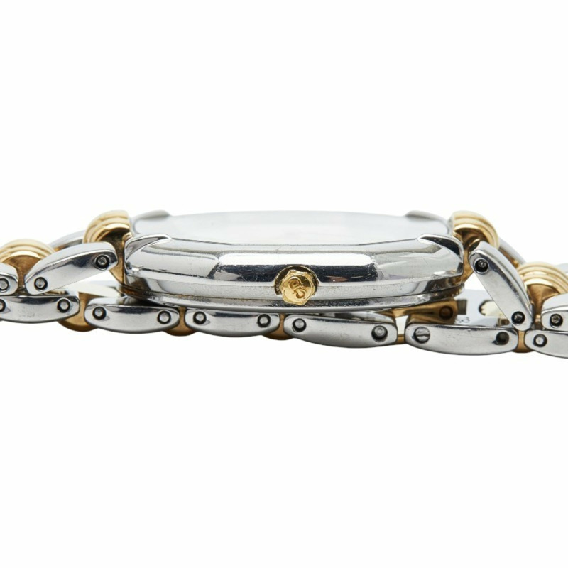 Dior 八角形腕錶 D45-204 石英錶 灰色錶盤 不鏽鋼鍍層 女士-4