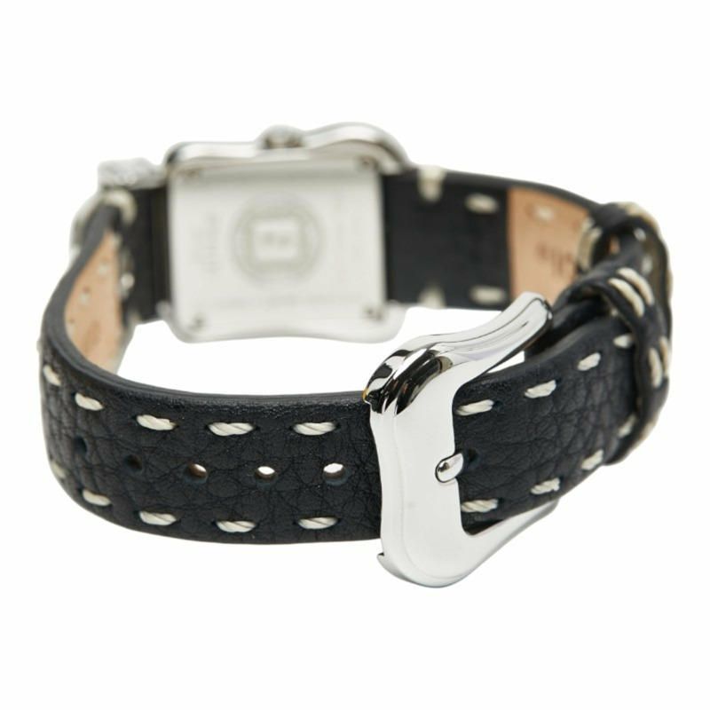 Fendi B-FENDI 女士腕錶 3800L 石英錶 黑色錶盤 不鏽鋼錶帶 皮革錶帶-2