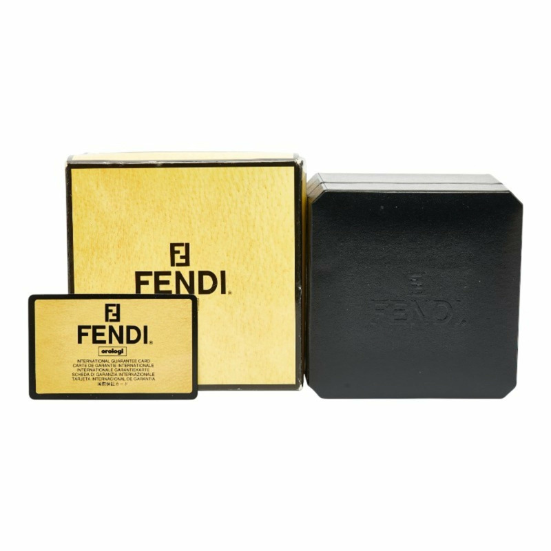 Fendi 女士 850L 石英腕錶，附可更換錶圈、黑色錶盤和不鏽鋼錶殼-6