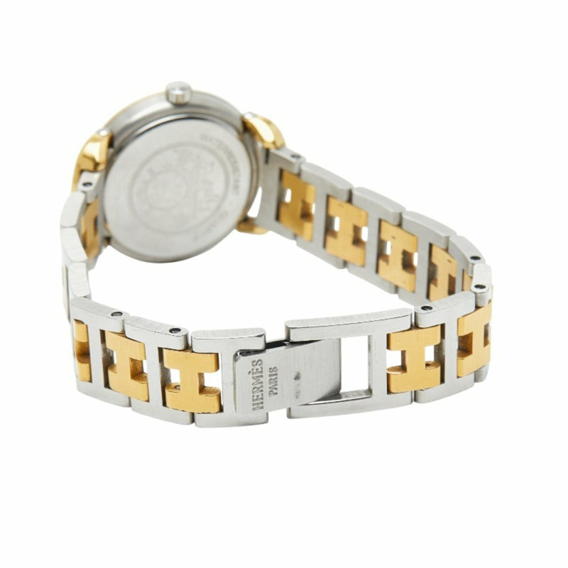 愛馬仕 Pullman 女士腕錶,石英機芯,白色錶盤,不銹鋼鍍層,愛馬仕-2