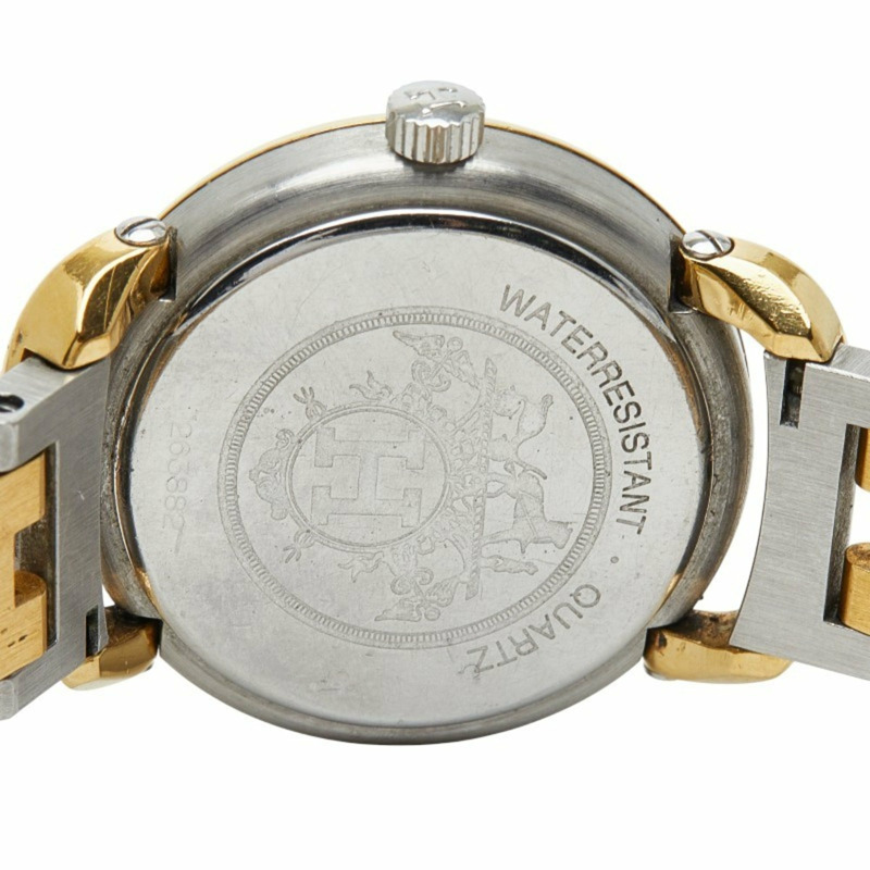 愛馬仕 Pullman 女士腕錶,石英機芯,白色錶盤,不銹鋼鍍層,愛馬仕-3