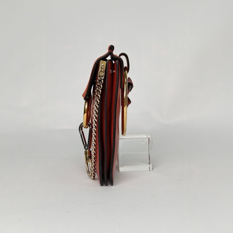 CHLOE FAYE相機包MINI紅色牛皮肩背包-1