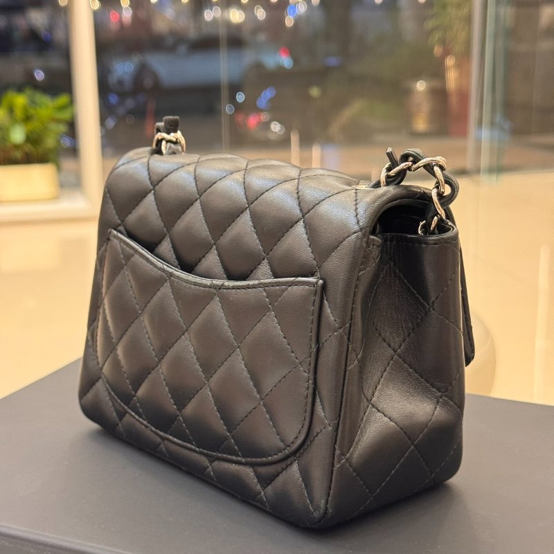 *SHIHNA名牌精品* Chanel MINI COCO CF17 黑銀方胖-4