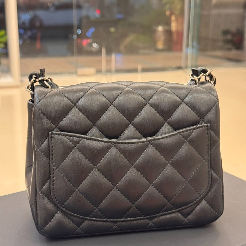 *SHIHNA名牌精品* Chanel MINI COCO CF17 黑銀方胖-5