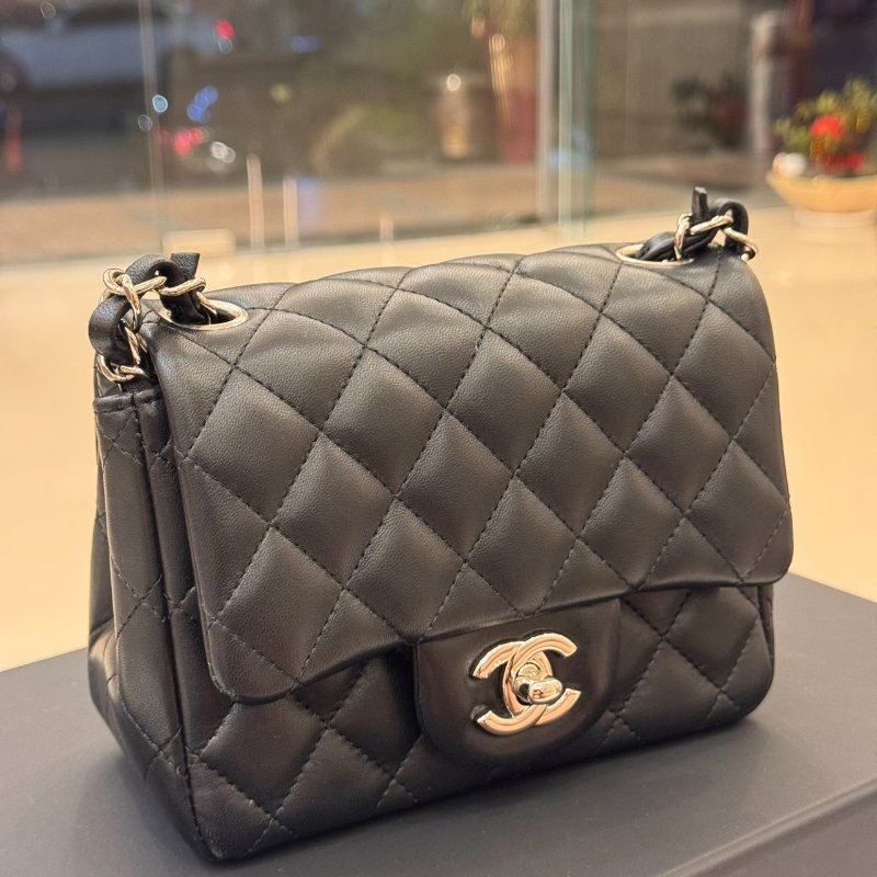 *SHIHNA名牌精品* Chanel MINI COCO CF17 黑銀方胖-6