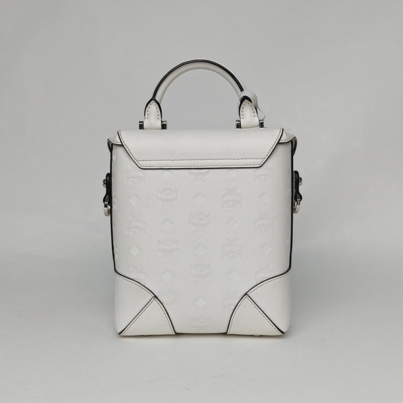 MCM 白色PVCSoftBerlinVisetos手提盒子包斜挎包肩背包-2