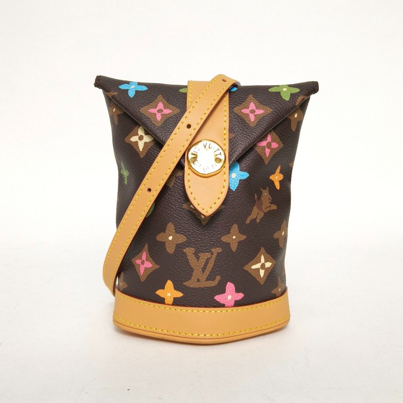 LOUIS VUITTON Tyler聯名款ENVELOPEPOUCH薯條包棕色PVC老花晶片肩背包-0