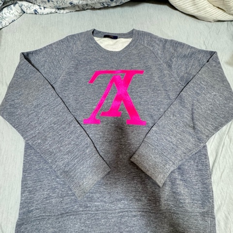 Louis Vuitton LV 長袖 up and down 灰色大學衣