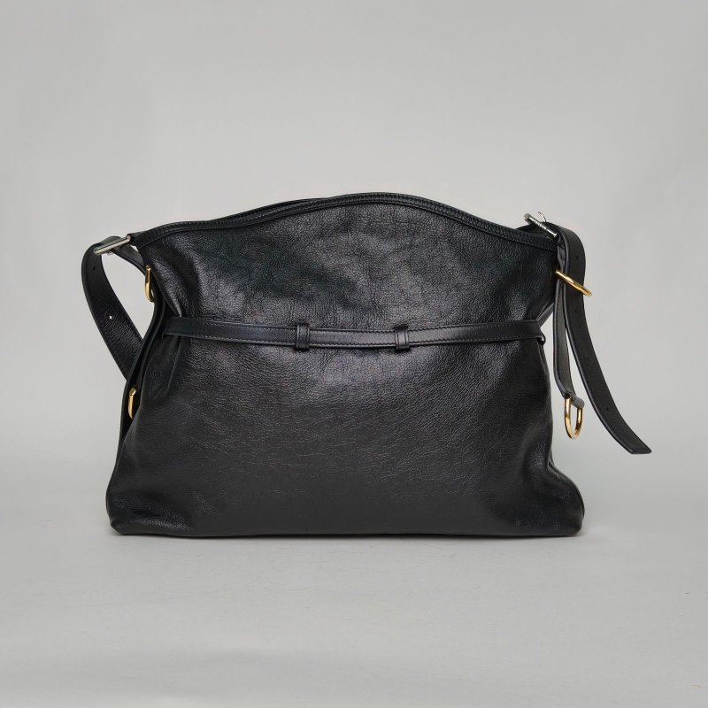 GIVENCHY VOYOU單肩包中號黑色牛皮金銀扣肩背包-2