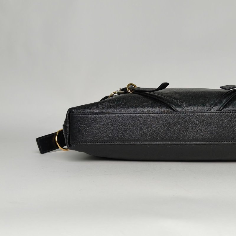 GIVENCHY VOYOU單肩包中號黑色牛皮金銀扣肩背包-4