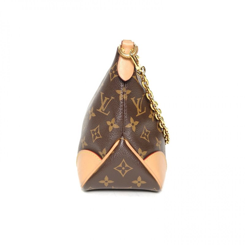 LOUIS VUITTON BOULOGNE牛角包可拆卸肩帶老花PVC晶片肩背包-3