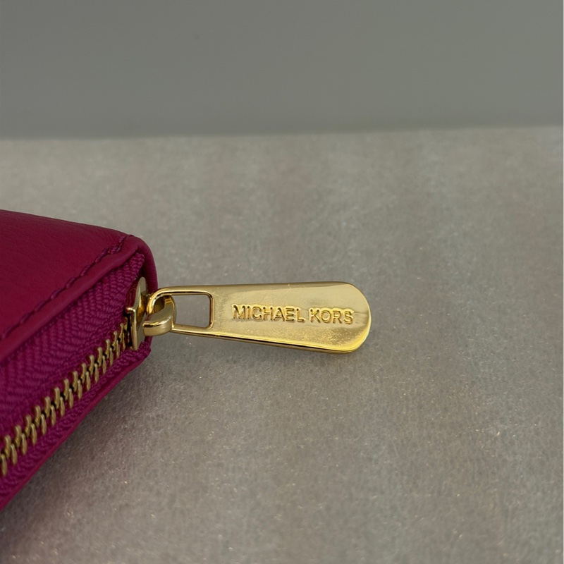 MICHAEL KORS 牛皮長夾（桃紅色）-2
