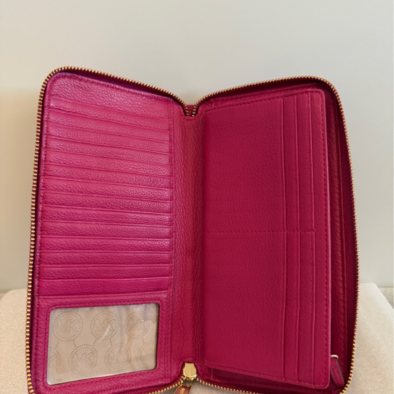 MICHAEL KORS 牛皮長夾（桃紅色）-4