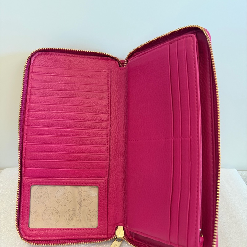 MICHAEL KORS 牛皮長夾（桃紅色）-5