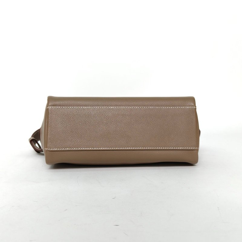 HERMES KellyMessengerPM小號2418大象灰EC皮W刻銀扣肩背包-4