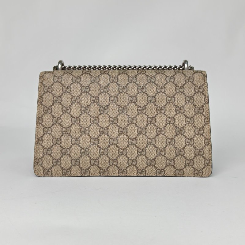 GUCCI Dionysus酒神中號28黑色PVC銀扣肩背包-2