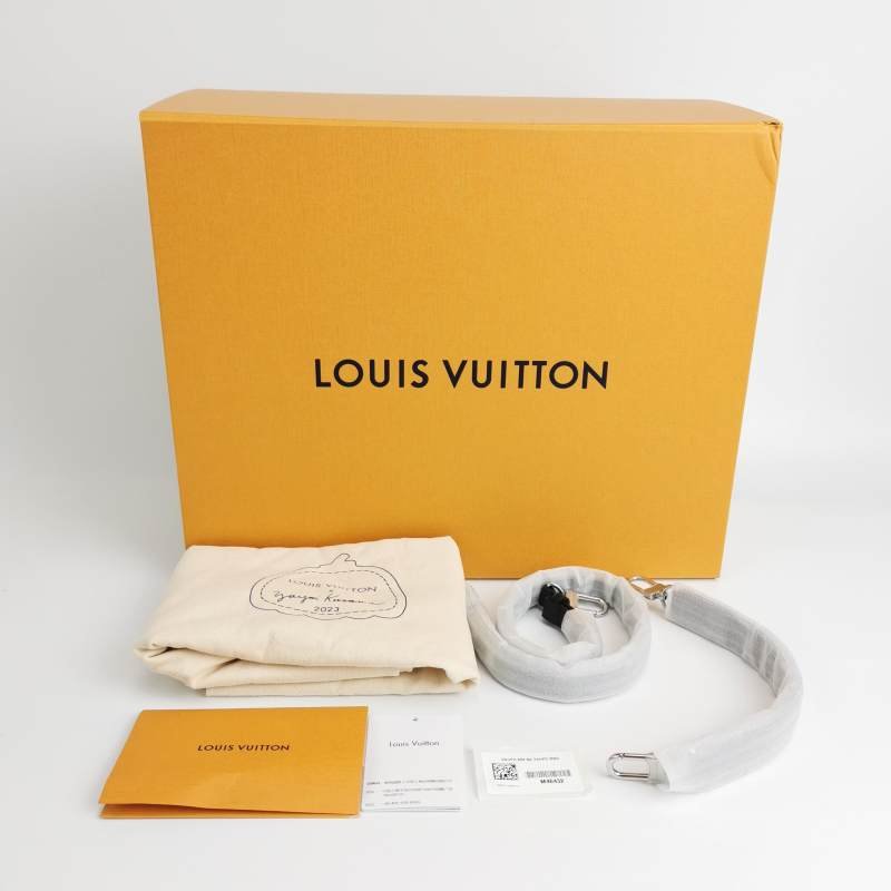 Louis Vuitton (LV) Yayoi Kusama聯名款NEONOE中號牛皮壓紋老花抽繩單肩包 芯片款-8