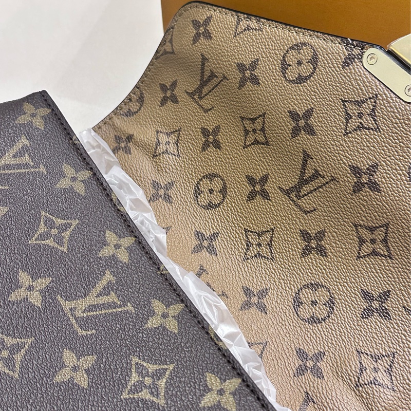 LV LOUIS VUITTON Pochette Metis 拼色老花翻蓋腋下包郵差包 塗層帆布拼牛皮飾邊 單肩手提包 花色-4