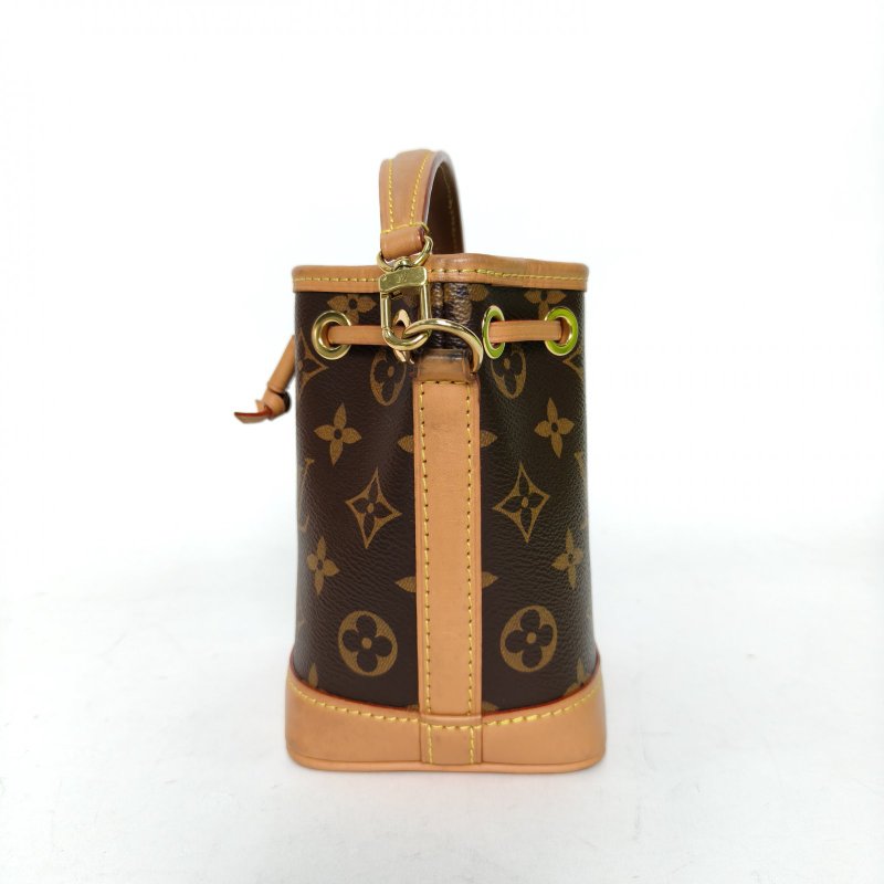 LOUIS VUITTON NOÉ水桶包Nano13可拆卸肩帶老花PVC金扣晶片肩背包-3