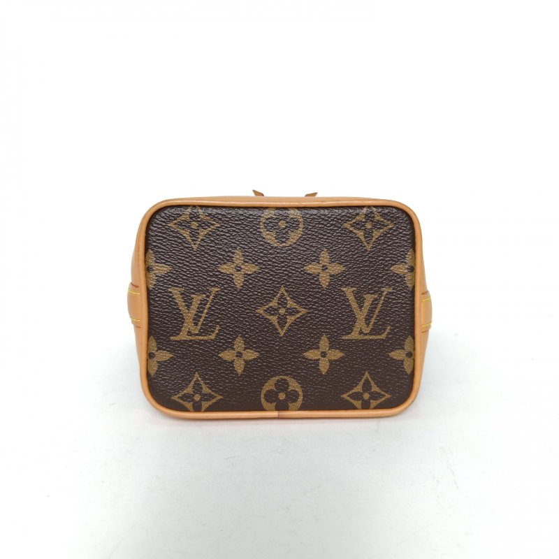 LOUIS VUITTON NOÉ水桶包Nano13可拆卸肩帶老花PVC金扣晶片肩背包-4