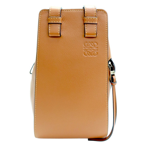 棕色 牛皮 Hammock 手提包 肩背包【LOEWE 羅威】 387.30.S35