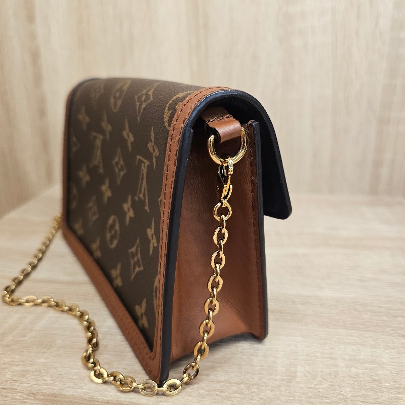 [銷量排名😆超甜價] LV 雙色老花Dauphine金釦斜背Woc-2