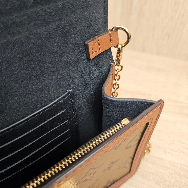 [銷量排名😆超甜價] LV 雙色老花Dauphine金釦斜背Woc-15