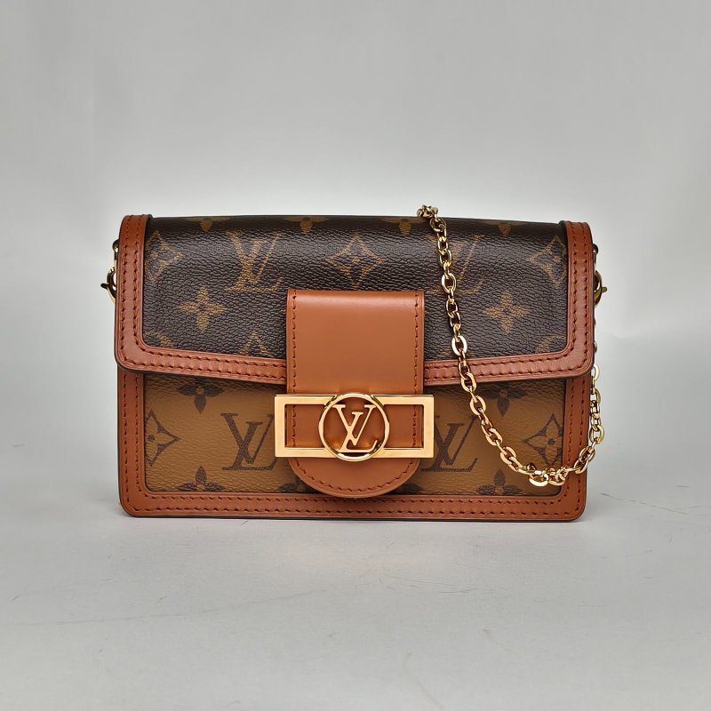 LOUIS VUITTON Dauphine達芙妮WOC拼拼色牛皮/PVC晶片WOC肩背包-0