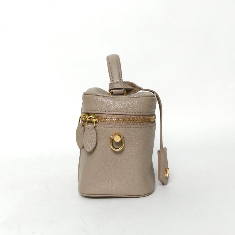 LOUIS VUITTON Vanity化妝包小號19灰色牛皮金扣2020肩背包-1