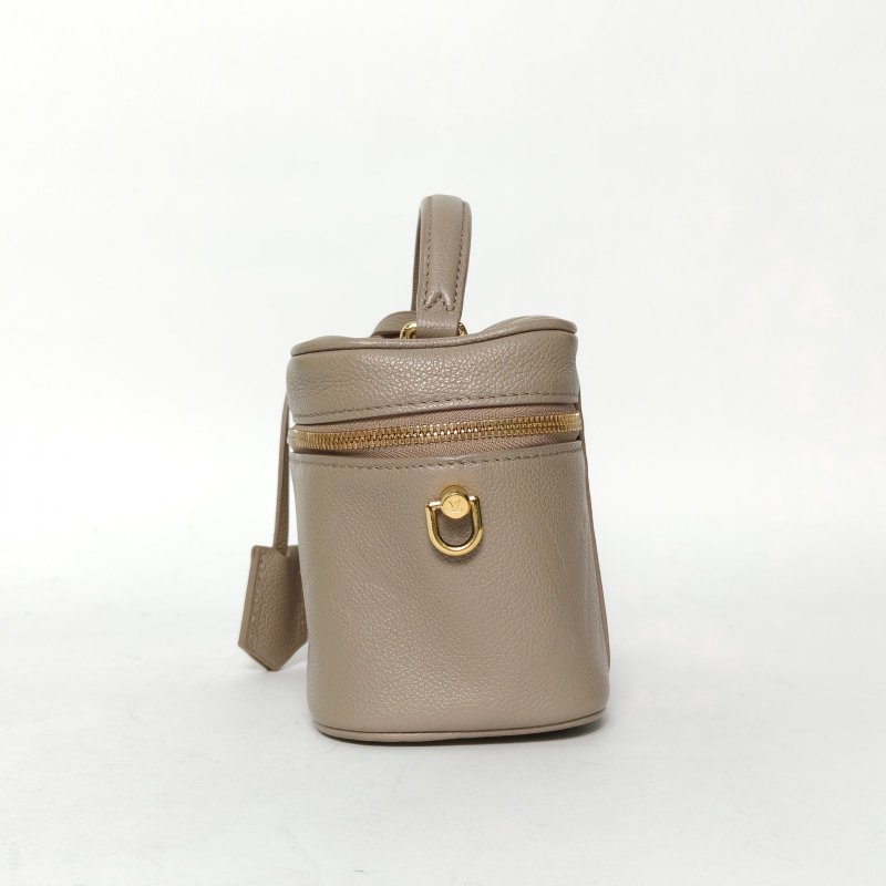 LOUIS VUITTON Vanity化妝包小號19灰色牛皮金扣2020肩背包-3